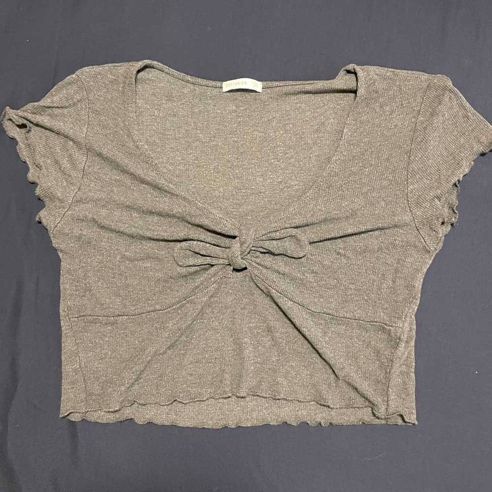 Cotton On Crop Scallop Tee